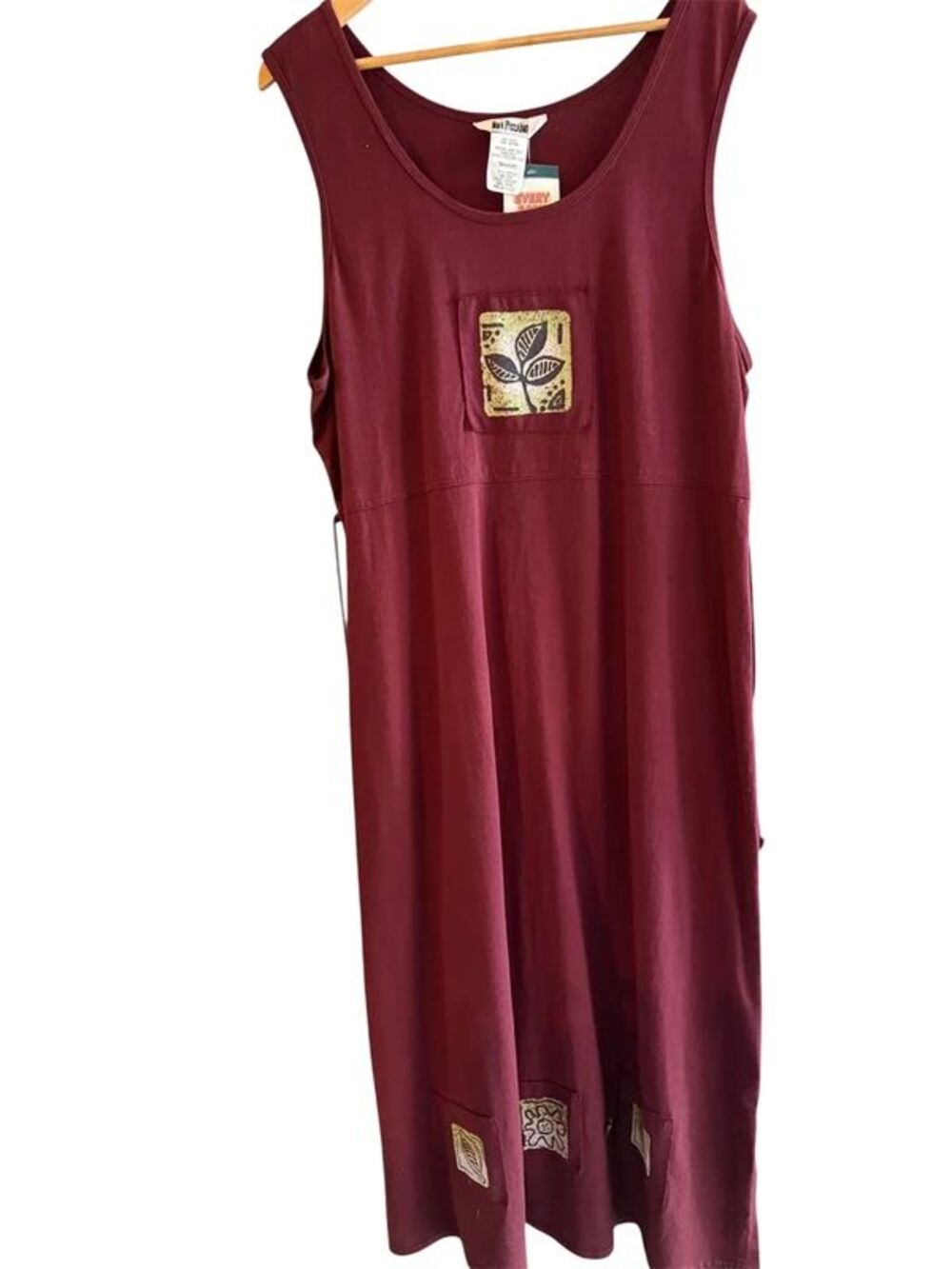Nina piccaino XL leaf fall maxi dress